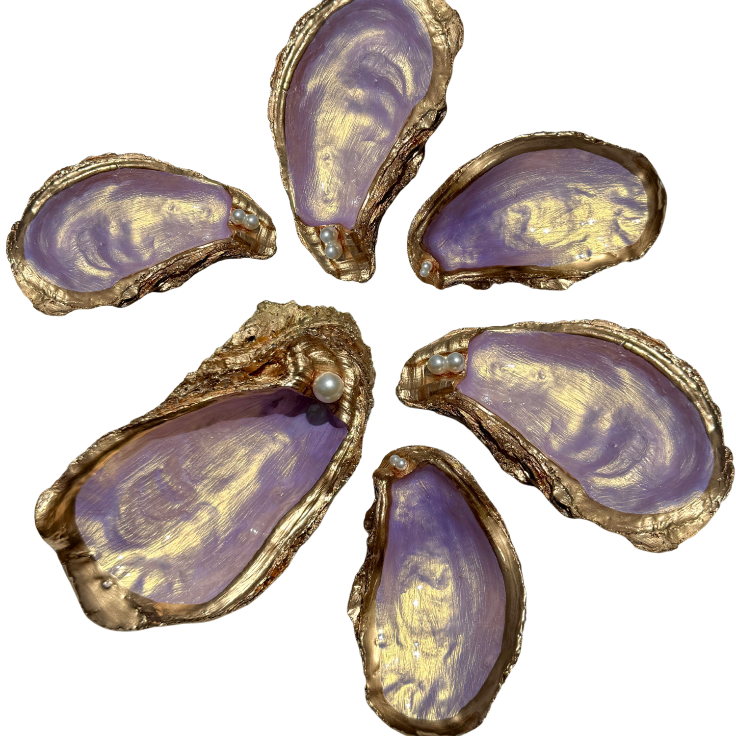 Pearlescent Purple Gold Oyster Dish