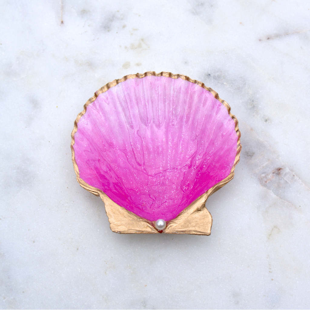 Pink Glow Scallop Dish
