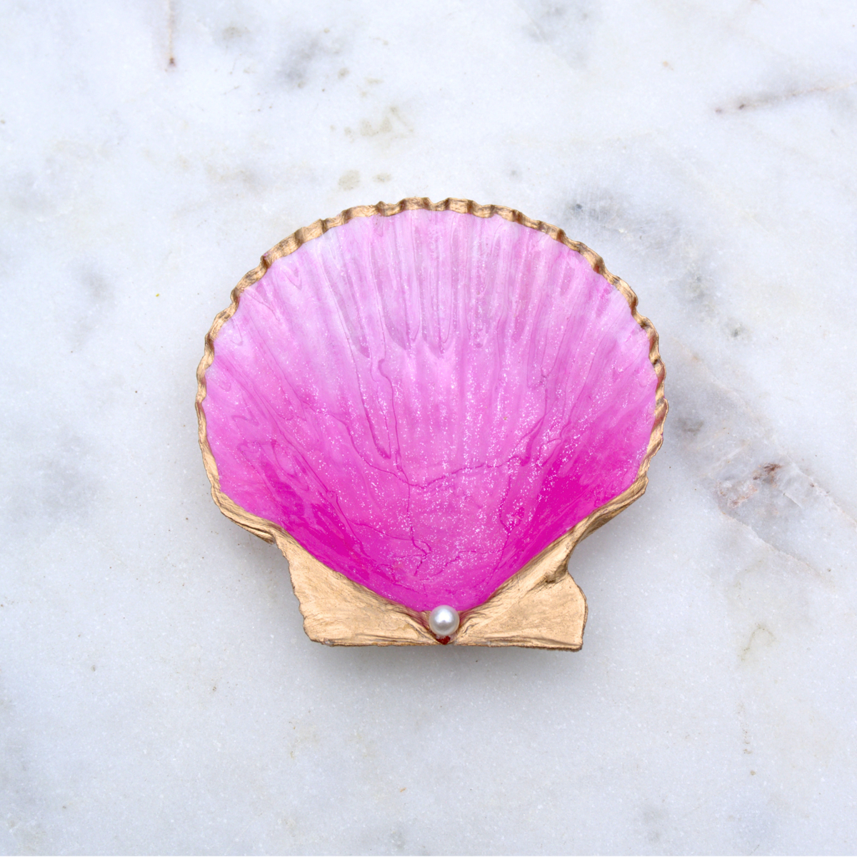Pink Glow Scallop Dish