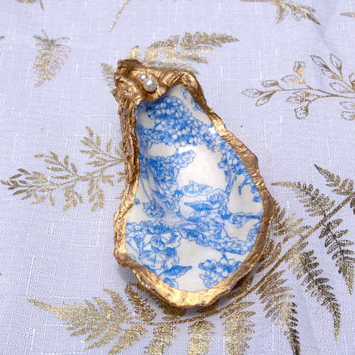 Blue Botanical Oyster Dish