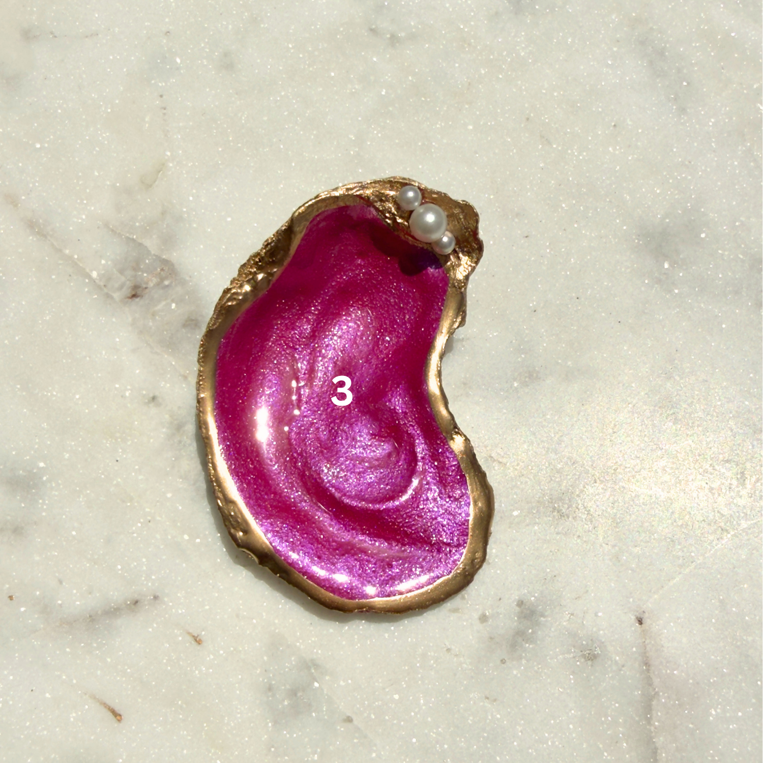 Pearlescent Hot Pink Shell Dish