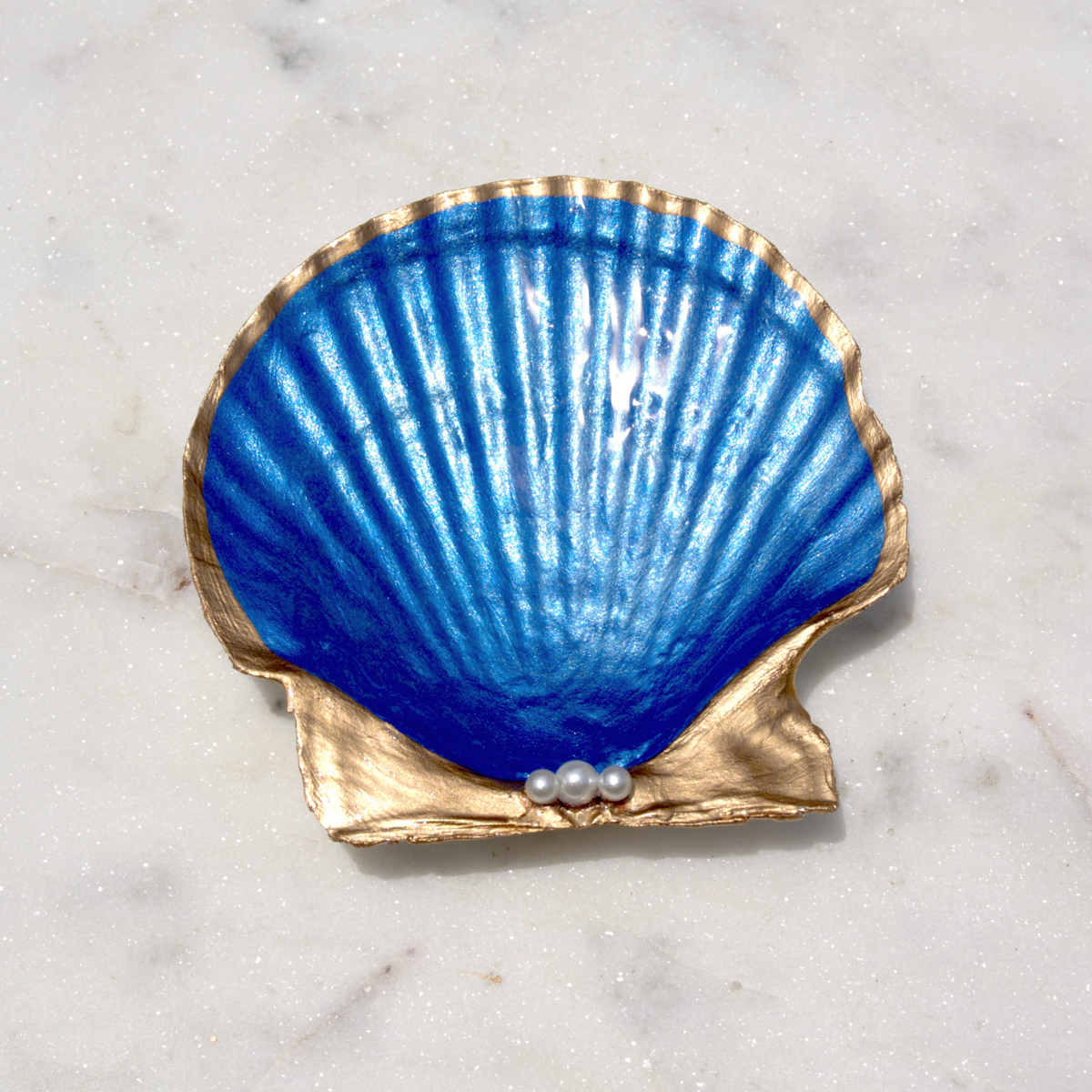 Midnight Blue Scallop Dish