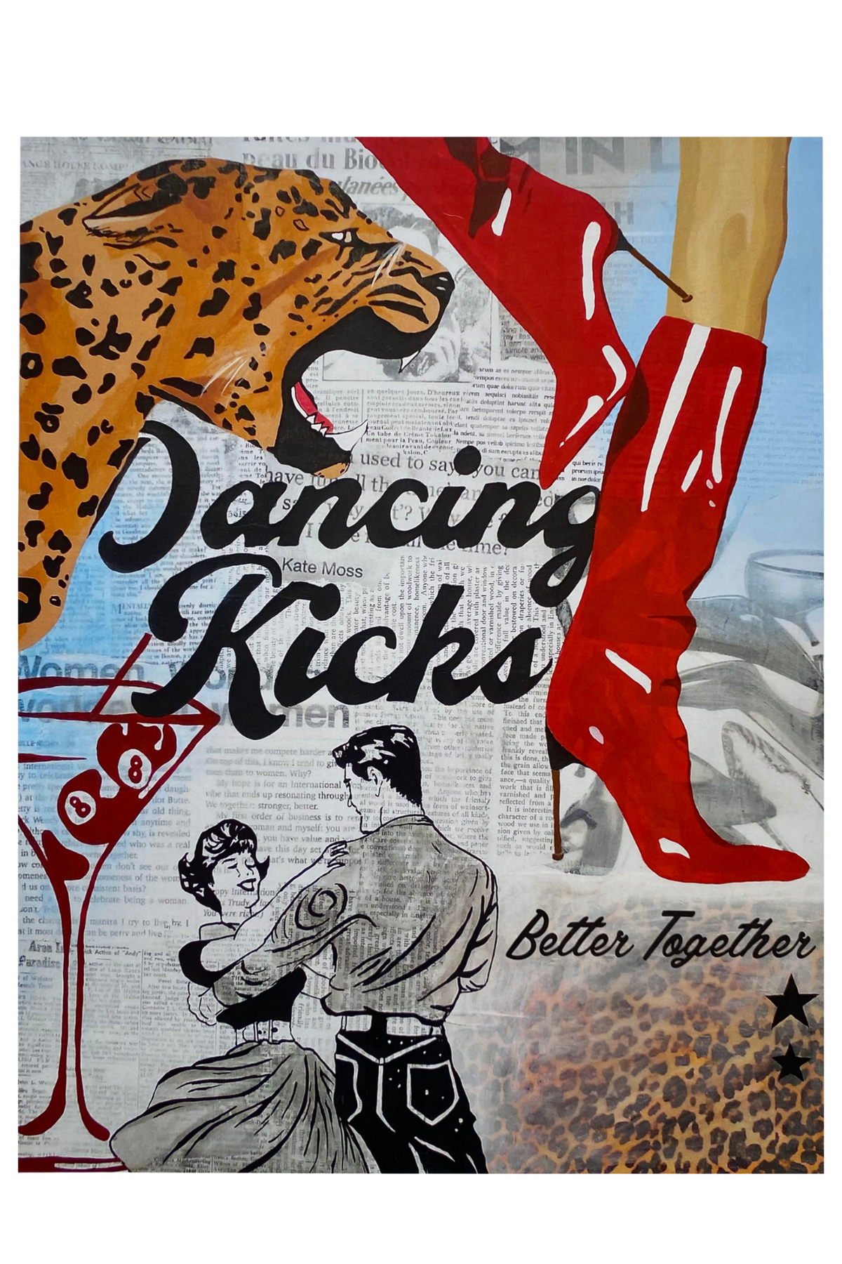 Dancing Kicks Art Print