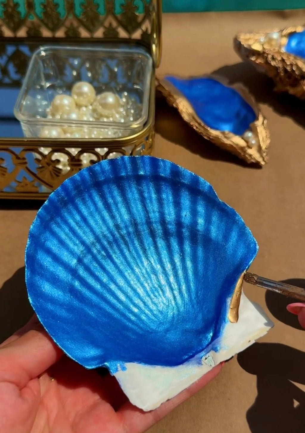Midnight Blue Scallop Dish