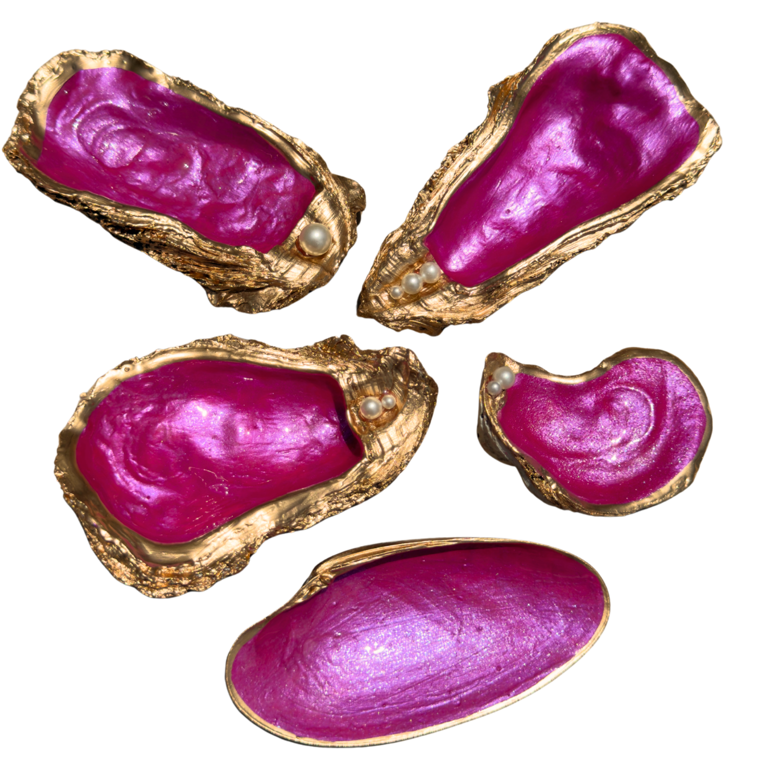 Pearlescent Hot Pink Shell Dish