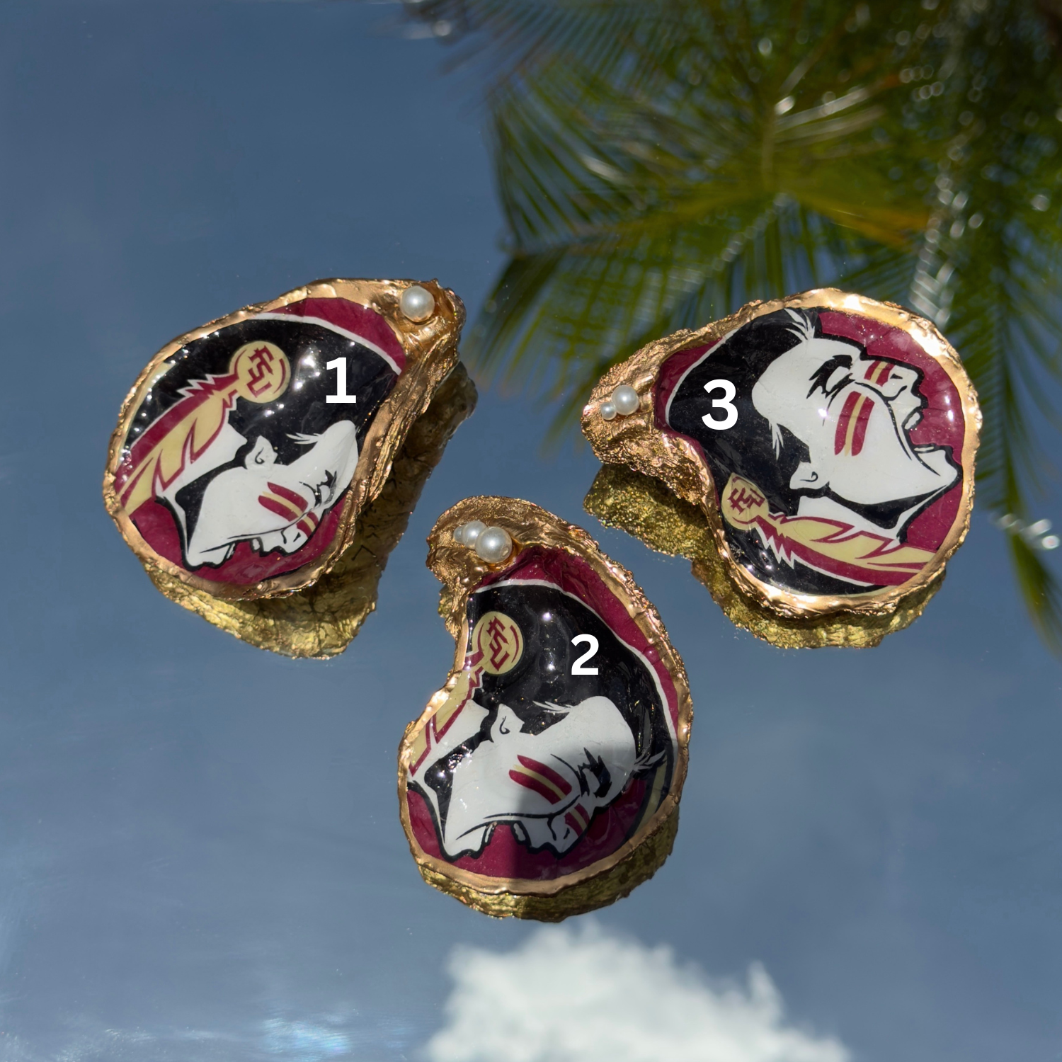 FSU Oyster Shell With Pearls