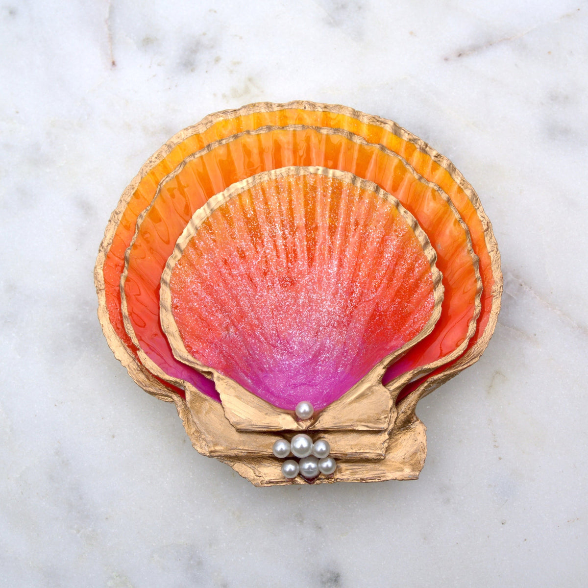 Summer Sunset Scallop Shell Dish