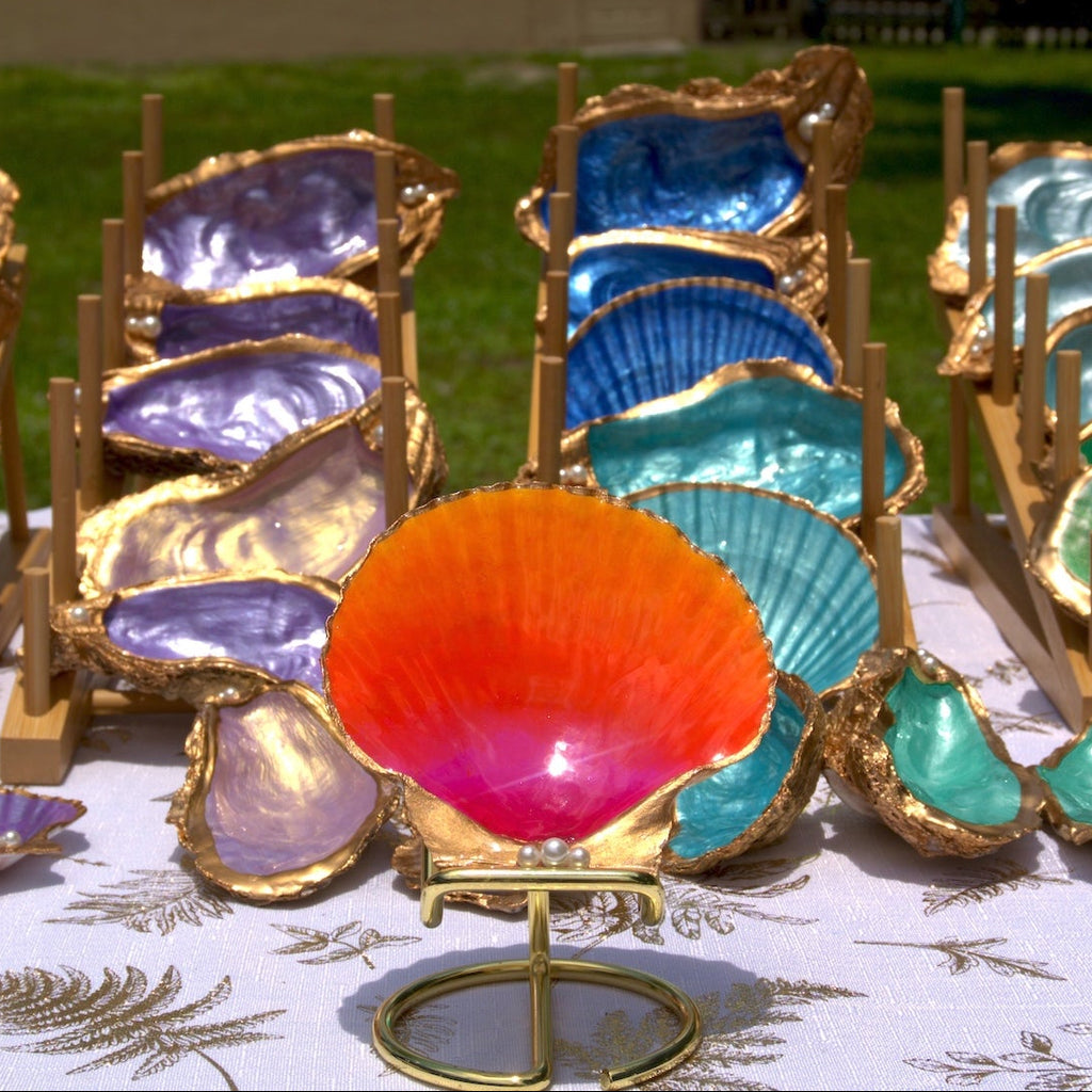 Summer Sunset Scallop Shell Dish