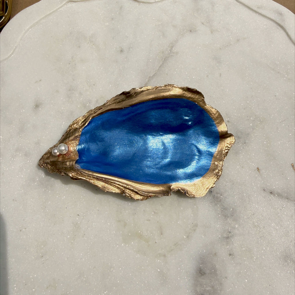 Pearlescent Dark Blue Shell Dish
