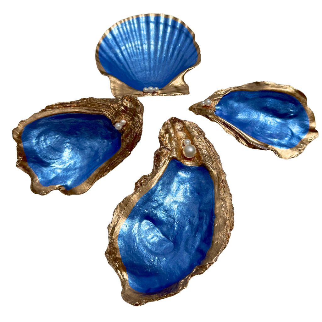 Pearlescent Dark Blue Shell Dish