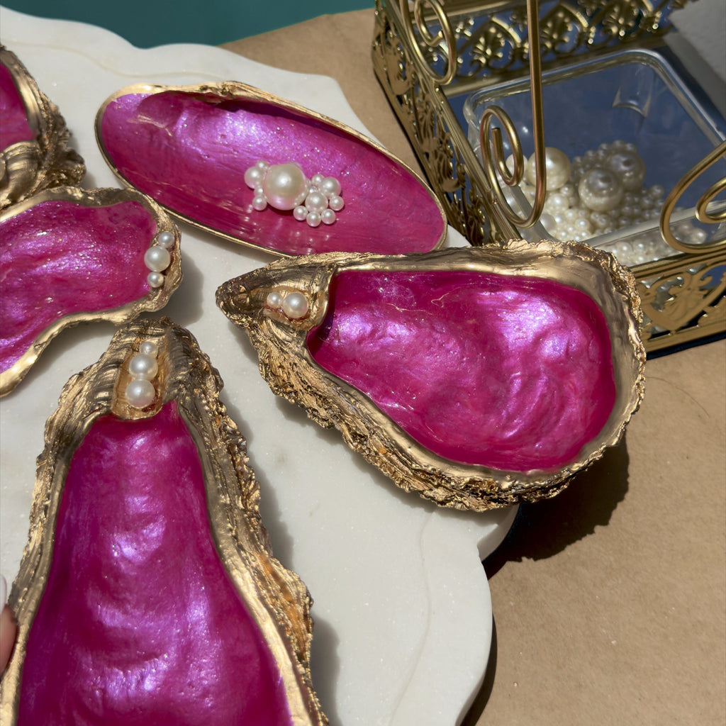 Pearlescent Hot Pink Shell Dish