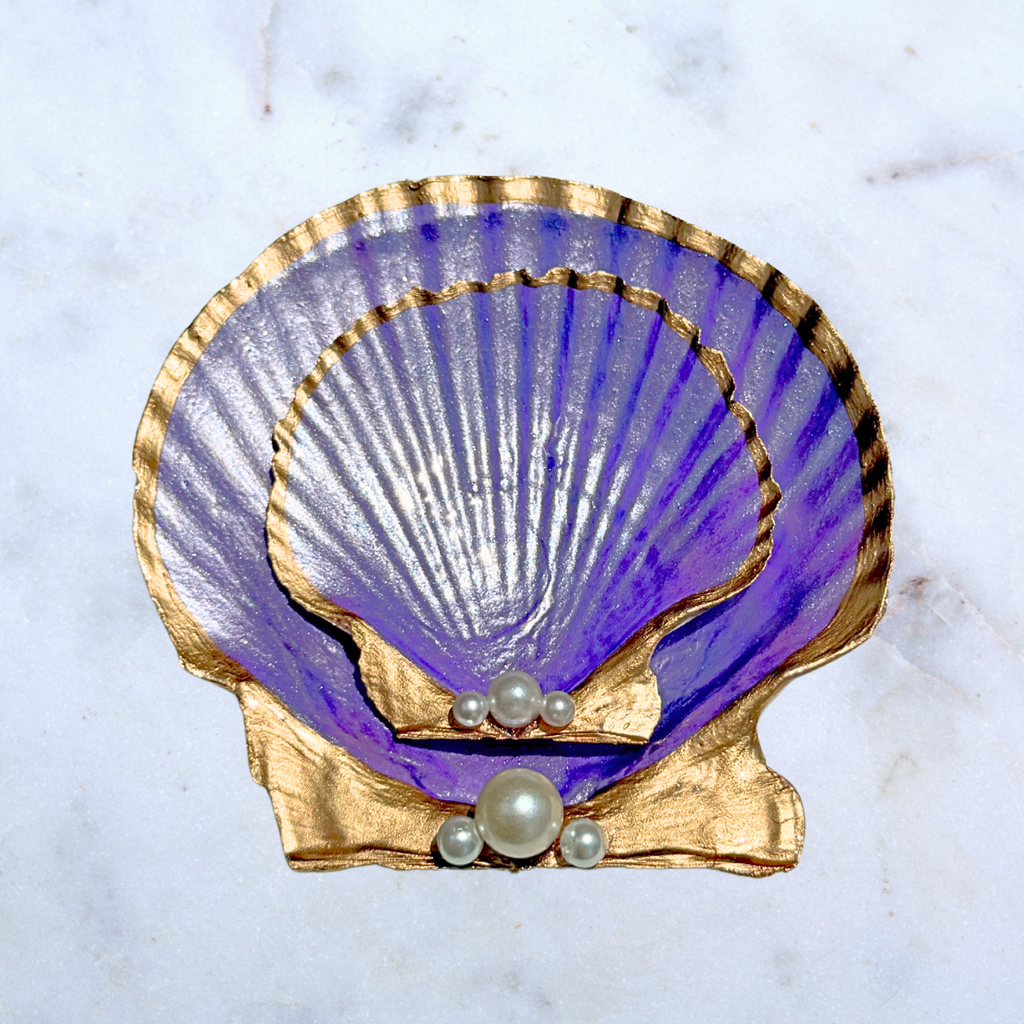 Lilac Pearl Scallop Dish