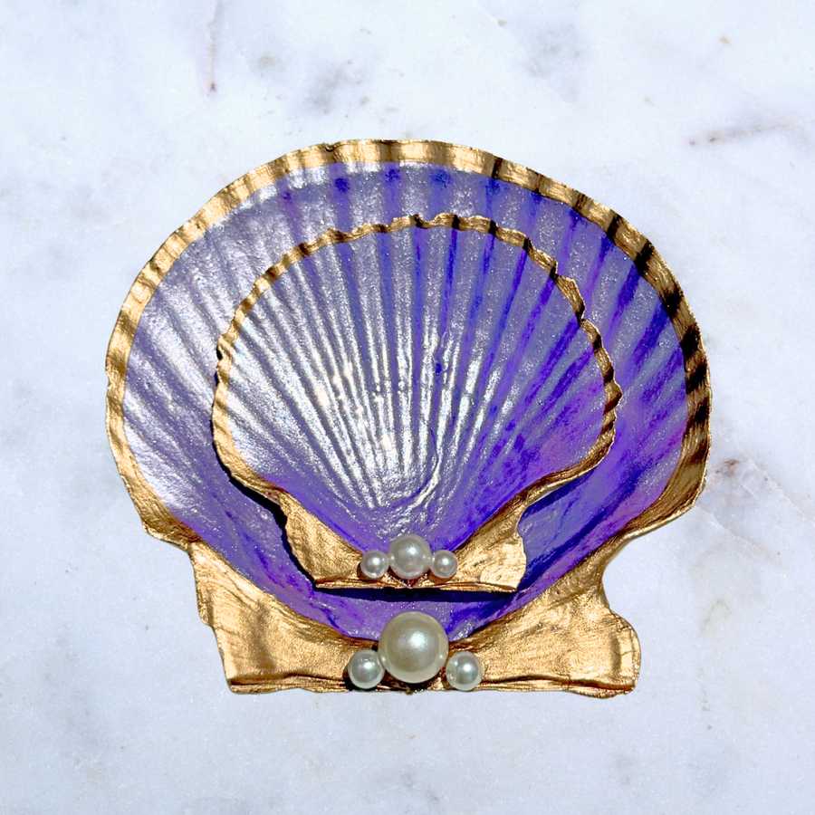 Lilac Pearl Scallop Dish