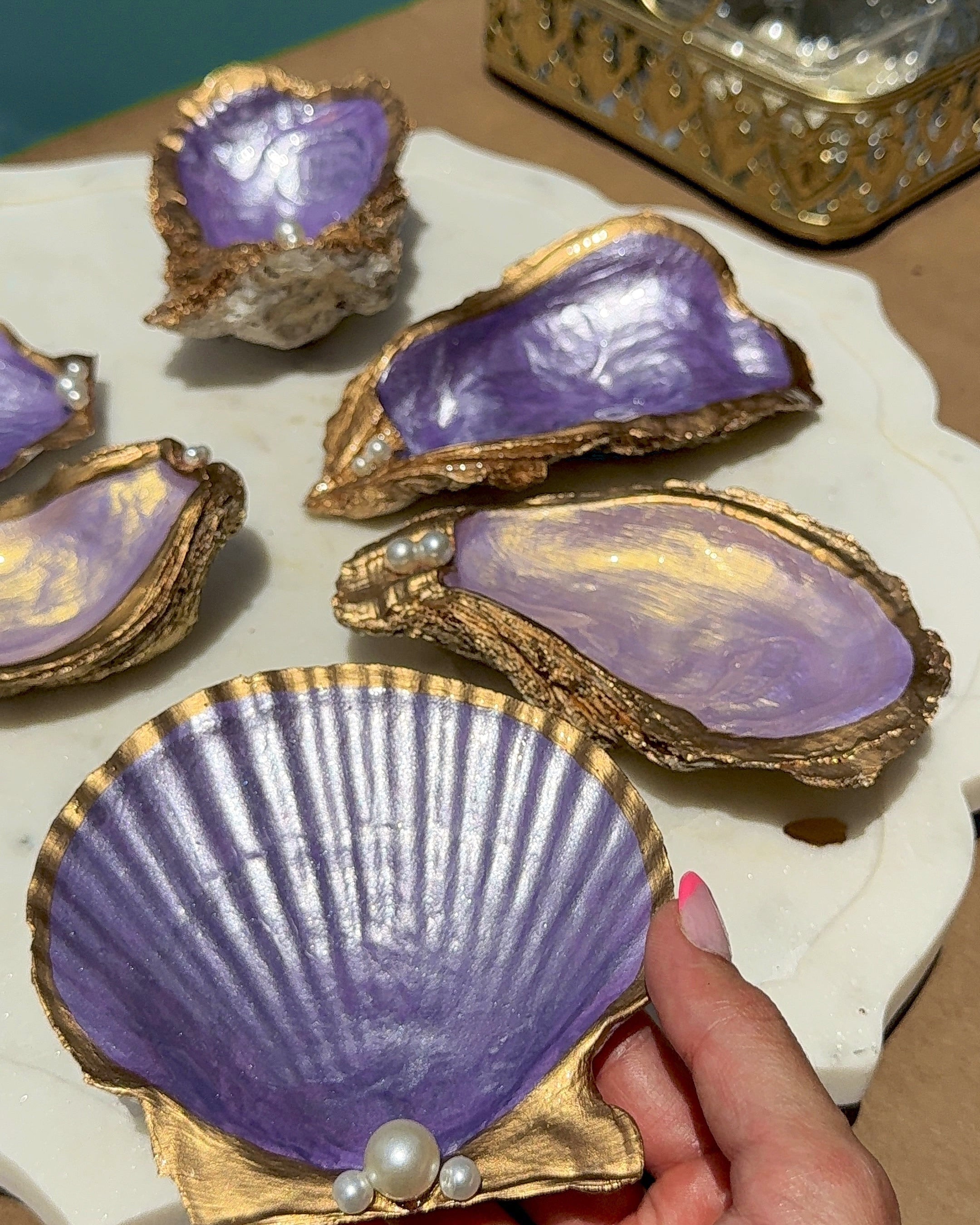 Pearlescent Purple Shell Dish